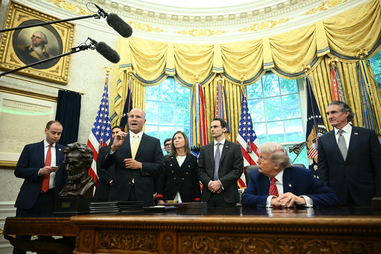 Donald Trump and Joseph Dominguez